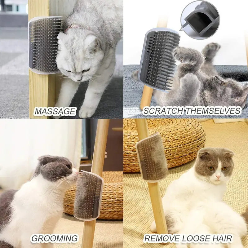 Massage Pet Brush Wall Corner Massage Brush Pet Brush Hair Comb Dog And Kitten Care Corner Cat Wipe Practical Pet Supplies