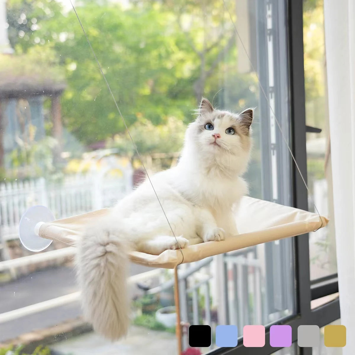 Cute Pet Hanging Beds Bearing 20kg Cat Sunny Window Seat Mount Pet Cat Hammock Comfortable Cat Pet Bed Shelf Seat Beds