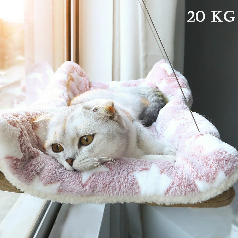 Cute Pet Hanging Beds Bearing 20kg Cat Sunny Window Seat Mount Pet Cat Hammock Comfortable Cat Pet Bed Shelf Seat Beds